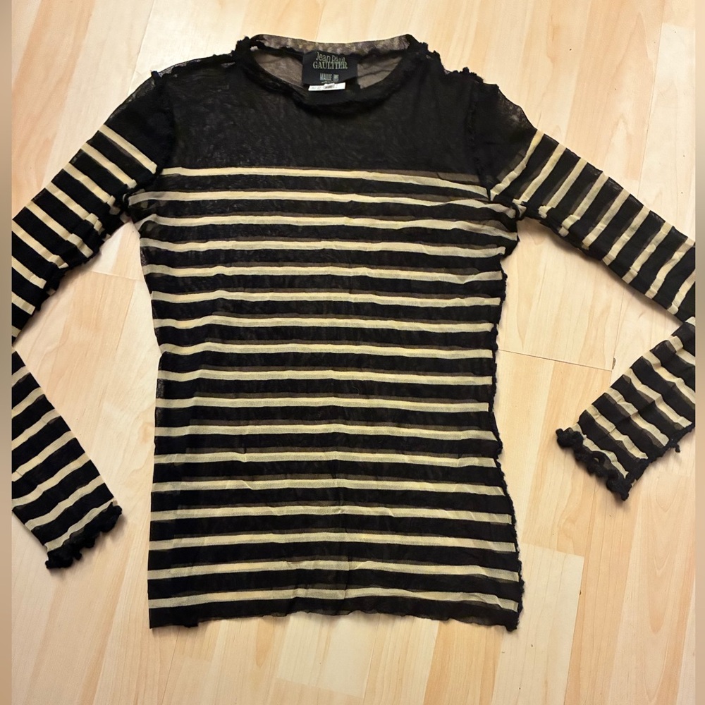 ARCHIVAL JPG MAILLE STRIPED MESH TOP - Picture 3 of 11